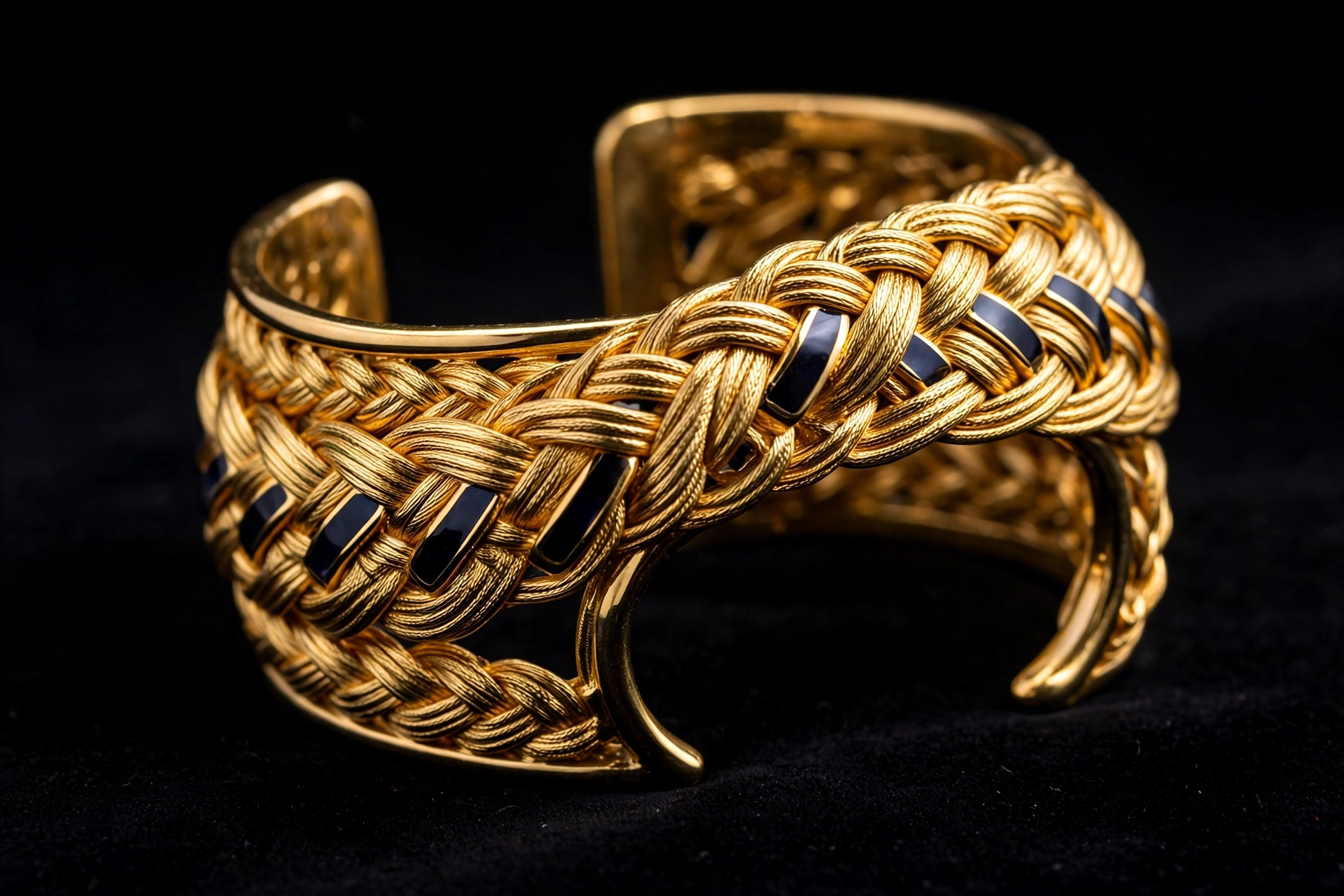Finished gold Mongkol Cuff
